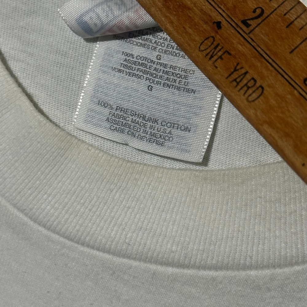 Vintage Stanford University T-Shirt Mens Large White Single Stitch Hanes Beefy - Picture 4 of 10